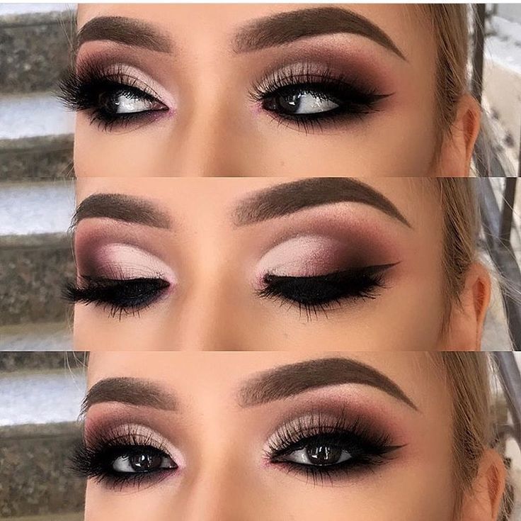 Wedding Makeup Looks Hooded Eyes, Dramatic Makeup For Brown Eyes, Dramatic Wedding Eye Makeup, Winter Wedding Makeup Hooded Eyes, Kim Kardashian Hair And Makeup, Fall Wedding Makeup Bridesmaid Smokey Eye, Makeup With Black Formal Dress, Brown Eye Bride Makeup, Eye Makeup For Rose Gold Dress