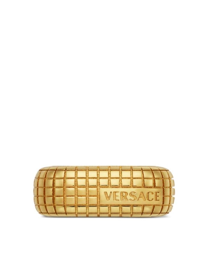 gold plated polished finish engraved detail engraved logo Versace Ring, Versace Gold, Head Ring, Engraved Logo, Brass Ring, Gold Plated Rings, Engraved Rings, Crystal Rings, Ring Gold