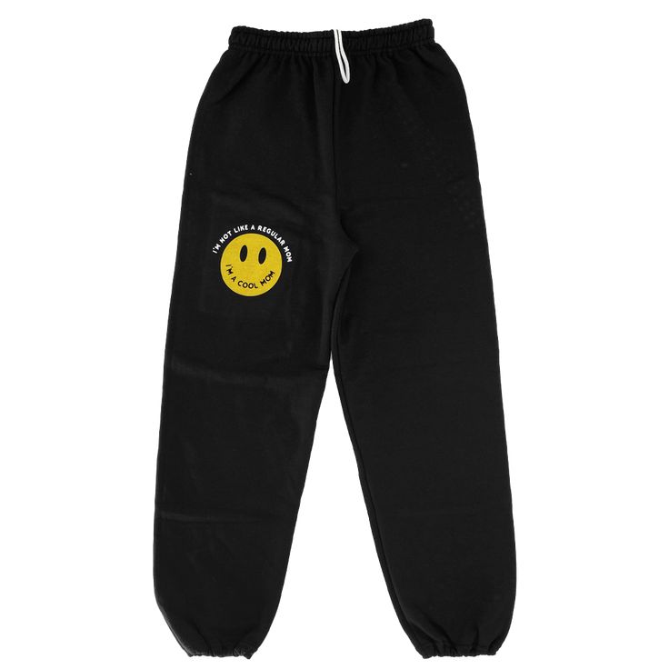 Matching fam sets for the Entire fam. I'm not like a regular Mom I'm a Cool Mom black sweats. Runs TTS so please size up if you want a more oversized fit. Casual Black Sweats With Pockets, Black Relaxed Fit Sweats With Pockets, Black Sweats With Pockets For Leisure, Black Leisure Sweats With Pockets, Black Cotton Sweats With Pockets, Black Cotton Pants For Leisure, Black Cotton Joggers For Winter, Black Cotton Winter Joggers, Black Sweatpants With Letter Print For Streetwear