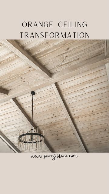 an orange ceiling is shown with the words, orange ceiling transformation written on it