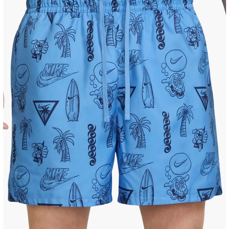 Nike Sportswear Woven Flow Shorts Mens Xl Beach Pattern Blue New Fj1652 412 New With Tags Nike Beach Shorts With Pockets, Nike Bottoms For Beach And Summer, Nike Vacation Shorts, Nike Shorts With Pockets For The Beach, Nike Casual Vacation Bottoms, Sporty Nike Bottoms For Vacation, Nike Summer Bottoms For Vacation, Nike Summer Vacation Shorts, Nike Summer Vacation Bottoms