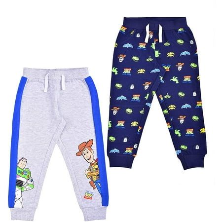 BOY'S COOL ATHLETIC STYLE Develop your boy's taste in fashion and start teaching him how to dress up in style and comfort with Disney's 2-Pack Toy Story Drawstring Joggers. These casual pants easily complement any shirt, shoes and jacket! Size: 2T.  Color: Blue.  Gender: male.  Age Group: kids. Fun Bottoms With Elastic Waistband For Playwear, Playful Blue Bottoms For Playtime, Disney Character Print Playwear Sets, Blue Playful Playwear Pants, Playful Blue Pants For Playwear, Playful Blue Bottoms For Playwear, Playful Cotton Bottoms With Character Print, Playful Long Pants For Playtime, Playful Character Print Bottoms For Playwear