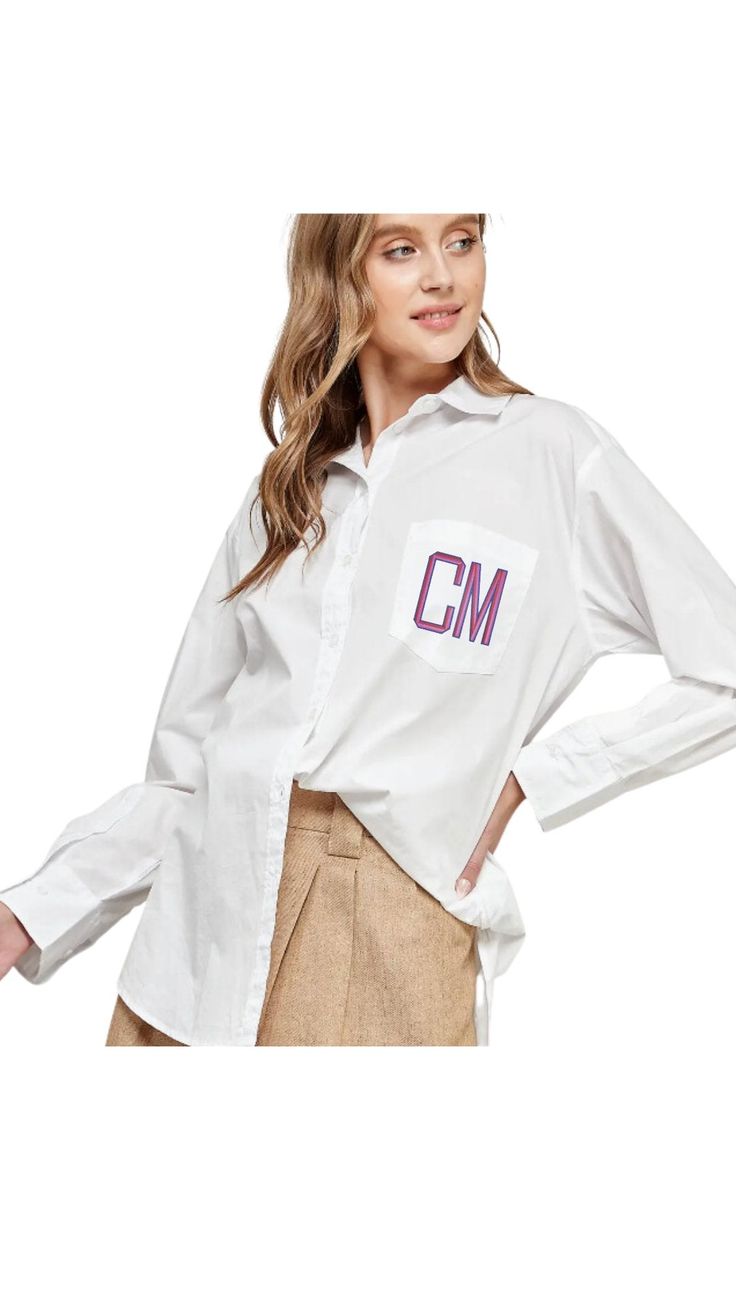 A drapey, oversized take on the classic button down shirt. Our oversized button down boyfriend shirt features a high-low hem long cuffed sleeves, button down closure and chest pocket. Trendy Button-up Shirt With Rolled Sleeves, Classic Shirt With Rolled Sleeves For Day Out, Trendy Shirt With Pockets And Shirttail Hem, Oversized Fall Shirt With Shirttail Hem, Oversized Blouse With Roll-up Sleeves And Spread Collar, Trendy Shirt With Shirttail Hem For Daywear, Oversized Shirttail Hem Shirt For Fall, Oversized Button-up Blouse, Oversized Shirt With Shirttail Hem For Work