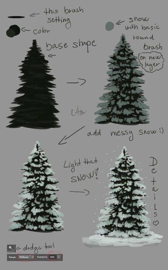 how to draw christmas trees in adobe