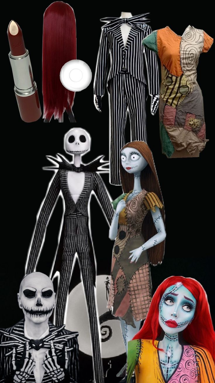 a collage of halloween costumes and makeup for the doll maker's life - dolls