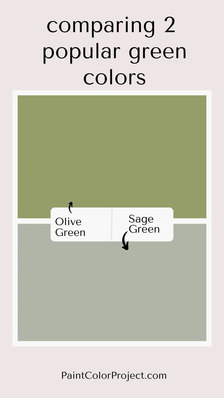 the color scheme for comparing two popular green colors