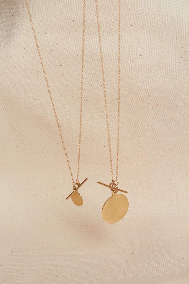 Mini Disk & Toggle Necklace – Loren Stewart Yellow Gold Toggle Necklace With Round Pendant For Gift, Minimalist Yellow Gold Toggle Necklace, Yellow Gold Round Pendant Toggle Necklace, Minimalist Yellow Gold Toggle Necklace For Everyday, Yellow Gold Medallion Toggle Necklace Gift, Minimalist Yellow Gold Necklace With Toggle Clasp, Minimalist Yellow Gold Toggle Necklace For Gift, Minimalist Toggle Clasp Necklace, Adjustable Yellow Gold Toggle Necklace Gift