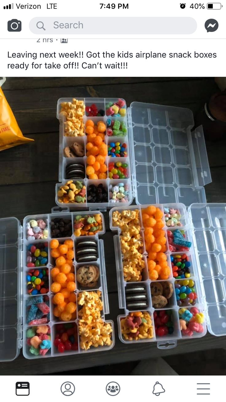 two plastic containers filled with lots of food