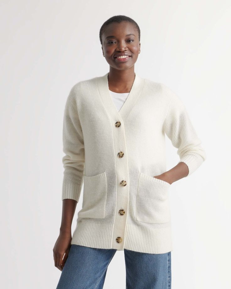 Oversized and ideal for layering, our favorite slouchy cardigan is the epitome of cozy with its relaxed fit and easy style. Part of our best-selling alpaca sweater collection, it’s the final touches – faux-horn buttons and front pockets – that make this sweater extra special. In fact, you might never take it off. Slouchy Cardigan, Buy Clothes Online, Perfect Cardigan, Alpaca Sweater, Black Camel, Easy Style, Crisp White Shirt, Sweater Collection, Oversized Cardigan