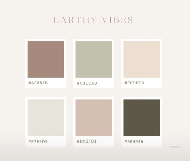 the earthy vibes color palette