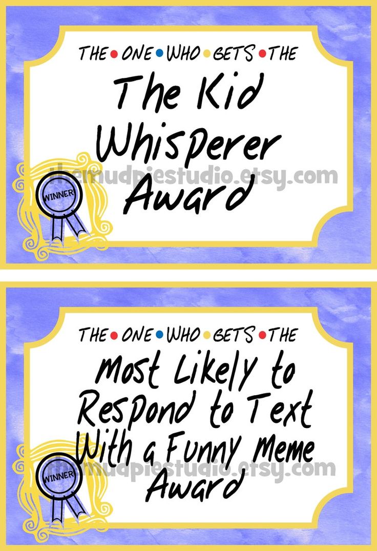 two tickets for the kid whisperer award, one with a cartoon character on it