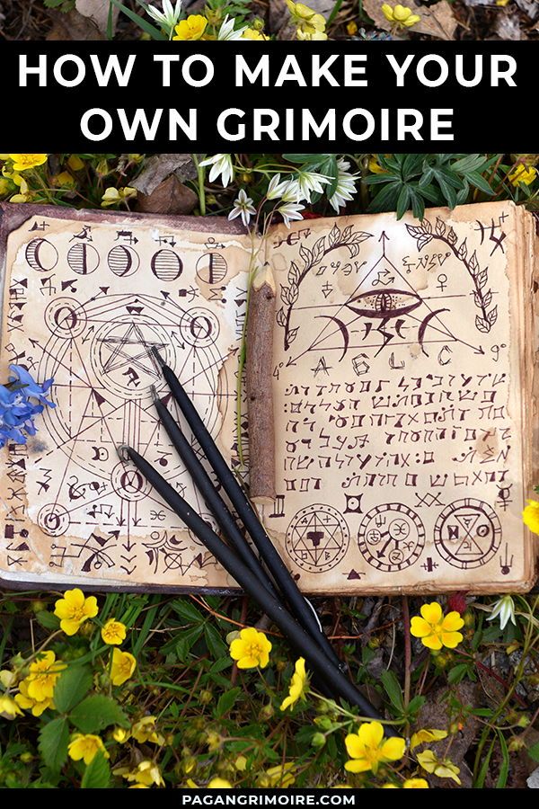 A grimoire is a book of magic spells, instructions on how to create charms, how to use magical tools, and much more. Discover how to make your own. #magic Book Of Shadows Ideas How To Make A, Diy Witch Grimoire, Witch Spell Book Diy, Diy Witch Journal, Making A Spell Book, How To Create Your Own Grimoire, Grimoire Pages Ideas Art Journals, Grimoire Index Ideas, How To Do Magic Spells