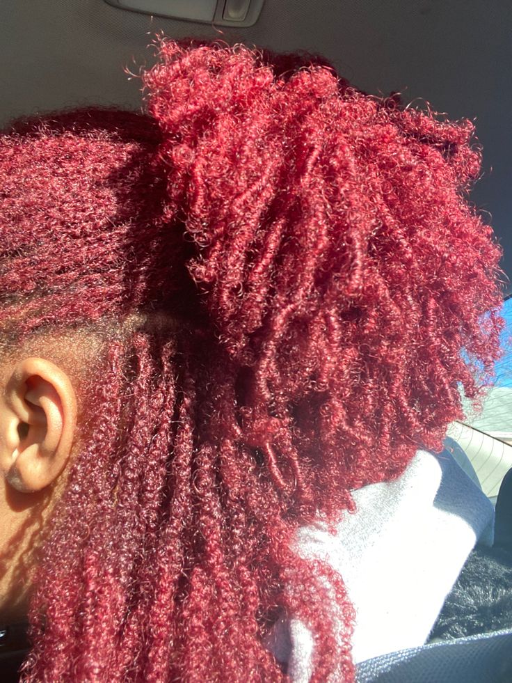 Red Sisterlocks Black Women, Microlocs Styles, Microloc Styles, Micro Locks, Small Locs, Locs Journey, Natural Hair Haircuts, Sisterlocks Styles, Micro Locs