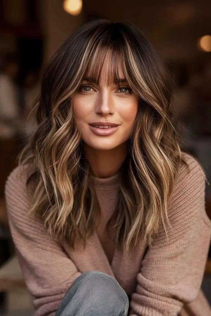 Short Hairstyle Blonde Highlights, Fall Highlighted Hair, Hairstyle Brown Highlights, Brown Hair For Fall 2024, Fall Golden Brown Hair Color, Fall Haircut Ideas, Dark Blonde Fall Hair 2023, Chocolate Brown Hair With Blonde Highlights Caramel, Fall Hair Color For Dark Blonde