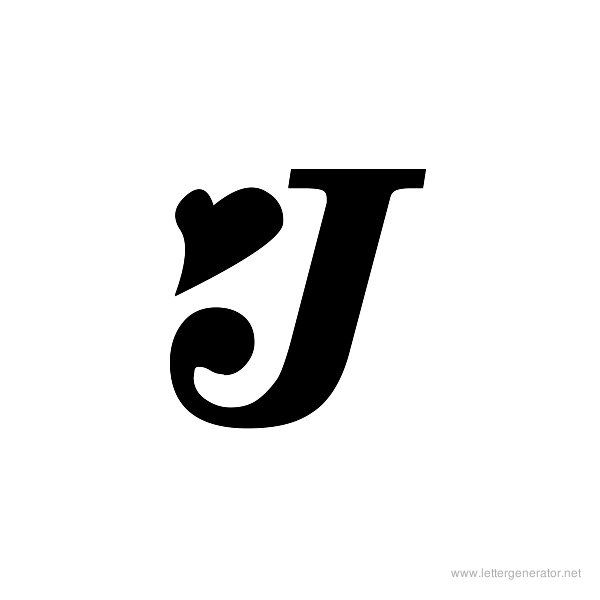 the letter j is made up of hearts