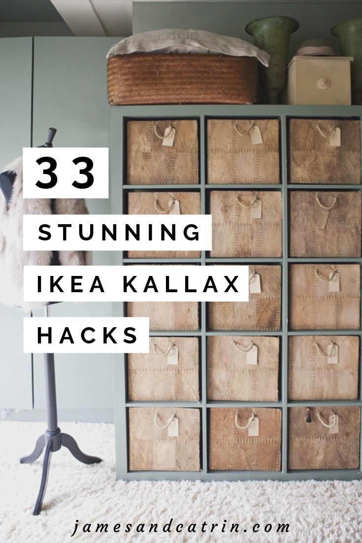 an old dresser with several drawers and the words 3 stunning ikea kallax hacks