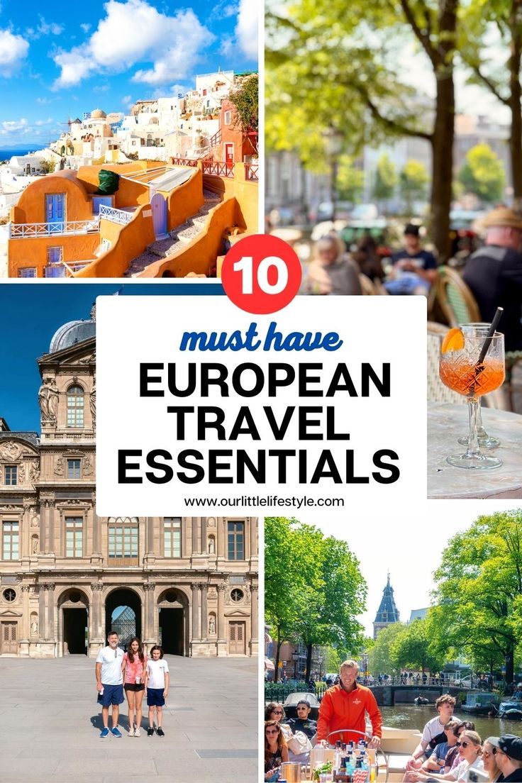 the top ten european travel essentials for families to enjoy in europe, including drinks and food