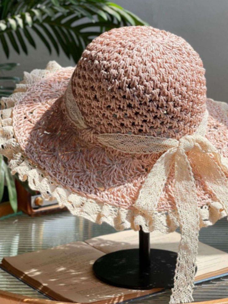 30-70% OFF✓ Fast Shipping✓Add elegance to your beach day with this vintage knitted lace brim sun hat. A chic vintage look for sunny days. Shop now! Women Sun Hat, Crochet Watermelon Hat, Pink Flat Brim Sun Hat For The Beach, Pink Flat Brim Straw Hat For The Beach, Pink Flat Brim Sun Hat For Beach, Pink Short Brim Straw Hat For Beach, Pink Flat Brim Straw Hat For Beach, Adjustable Pink Straw Sun Hat, Pink Bohemian Straw Hat For Beach Season