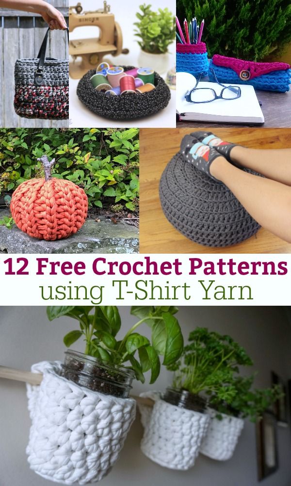 crochet patterns for small pots and planters