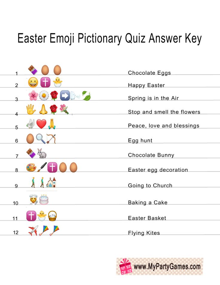 an info sheet for the easter egg quiz