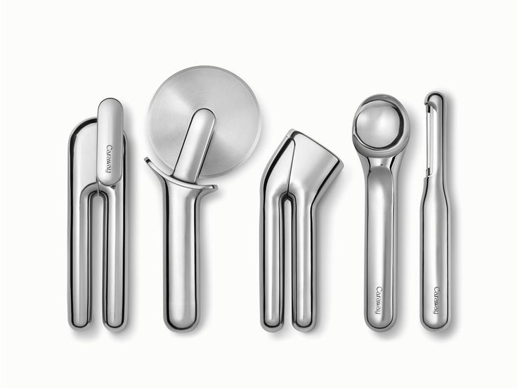 an assortment of kitchen utensils on a white background