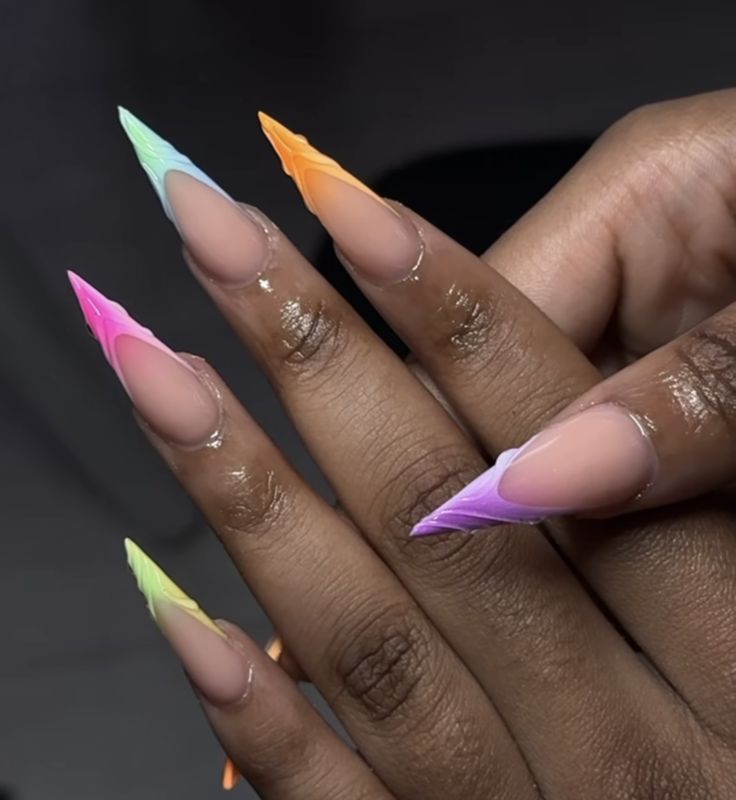 Simple Stiletto Nails, Biab Nail, Acrylic Nail Designs Classy, Stiletto Nails Short, Stilleto Nails Designs, Punk Nails, Sassy Nails, Diva Nails, Colored Acrylic Nails