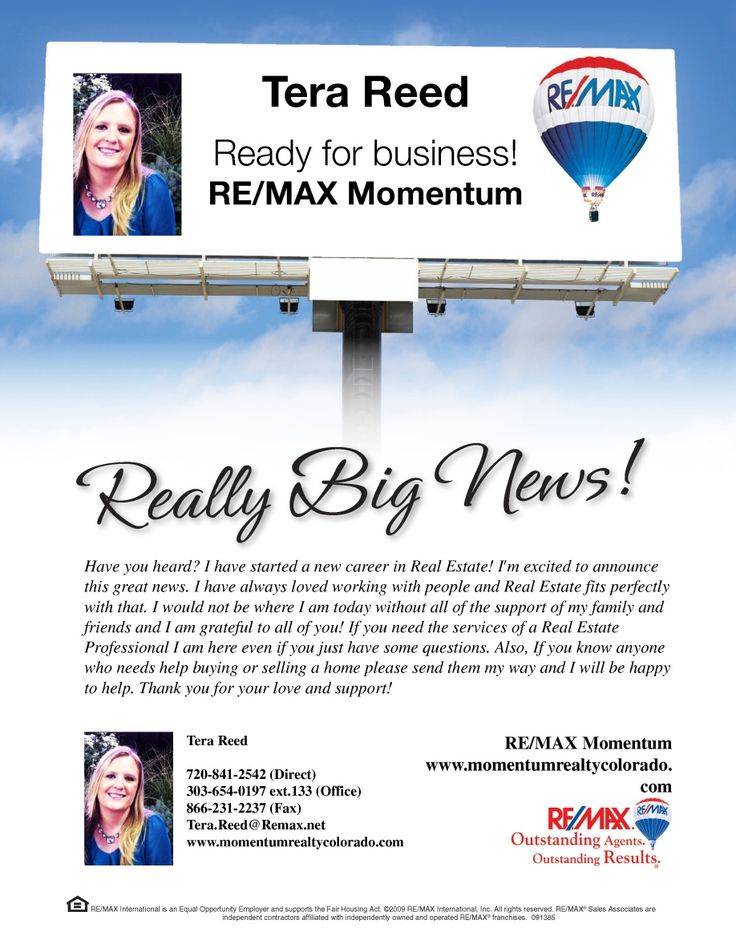 an advertisement for the real big news event with a woman in red shirt and blue sky background