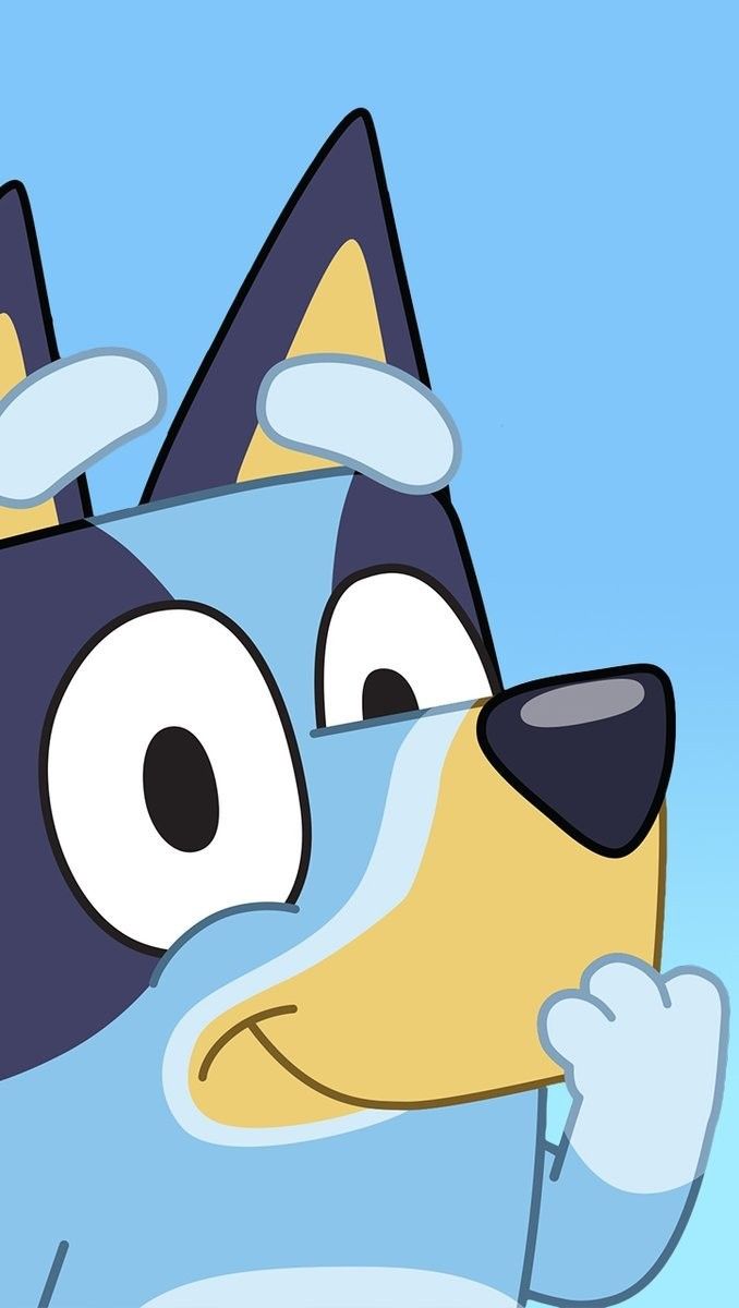 a cartoon dog with big eyes and an angry look on his face, standing in front of a blue background