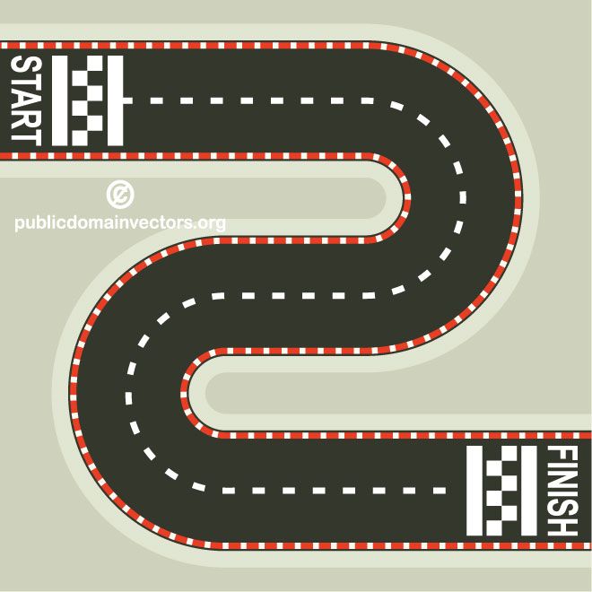 a road with the letter s on it is shown in red and white stripes, along with