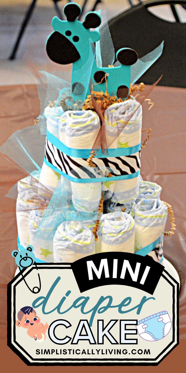 mini diaper cake on table Boy Baby Shower Centerpieces, Mini Diaper Cakes, Cakes Decorating, Diaper Cake Boy, Shower Thoughts, Nappy Cakes, Baby Shower Diaper Cake, Baby Diaper Cake, Baby Zebra