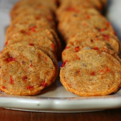 some cookies are on a white plate and ready to be eaten