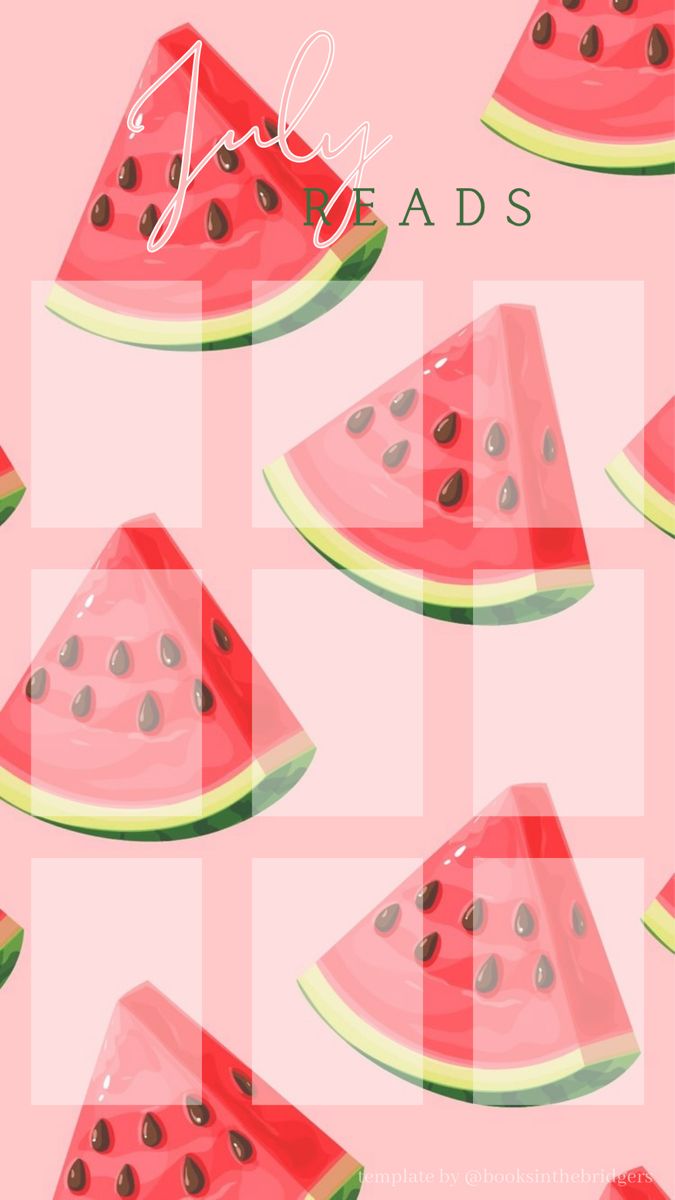 watermelon slices on a pink background with the words, lady heads written above them