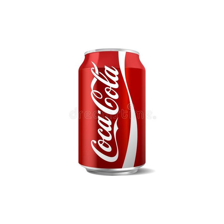 a can of coca cola on a white background