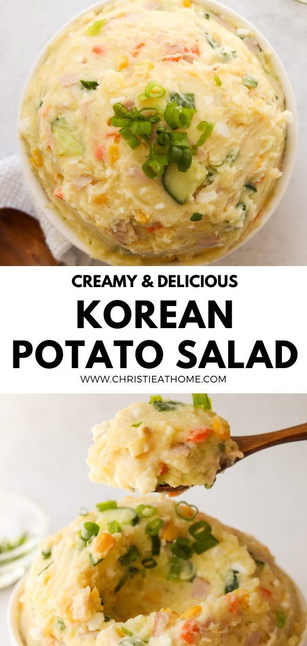 creamy and delicious korean potato salad is the perfect side dish