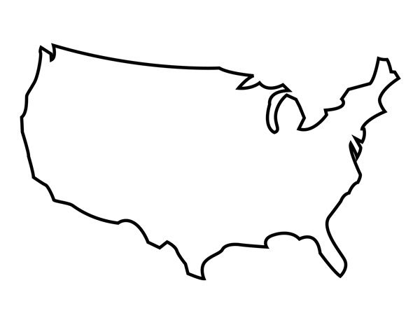 an outline map of the united states