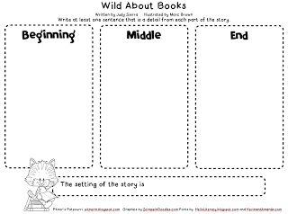 the wild about books worksheet for students to practice reading and writing their story