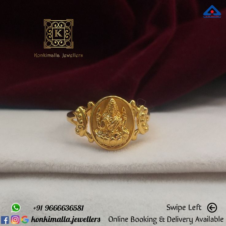 #KJ_G622 Net Weight: up to 5 grams Item : Ladies Rings Fb, Insta, Pinterest: @konkimalla.jewellers Lakshmi Devi Finger Rings Gold Women, Lakshmi Ring For Women, Laxmi Ring Designs, Lakshmi Rings Gold, Laxmi Devi Finger Rings Gold, Lakshmi Devi Rings Gold, Ladies Rings Gold Design, Lakshmi Devi Rings, Gents Gold Ring