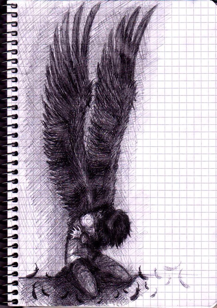 a drawing of a bird with the words she hugged herself far to often