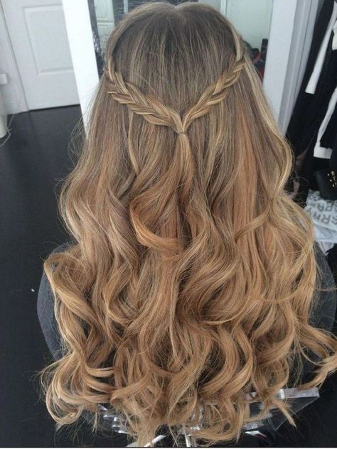 Hoco Hairstyles, Penteado Cabelo Curto, Wedding Hairstyles For Long Hair, Easy Hairstyles For Long Hair, Homecoming Hairstyles, Aesthetic Hair, Prom Hair, Wavy Hair, Hair Looks