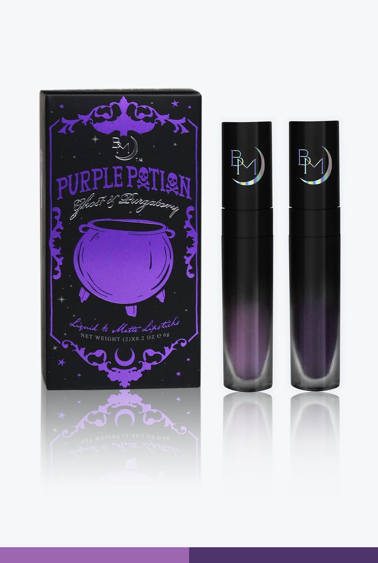 Buy your gothic makeup purple potion liquid to matte lipstick duo at Black Moon Cosmetics. All of our products are cruelty free, paraban free, gluten Free and vegan. The Craft Legacy, Purple Potion, Moon Cosmetics, Black Moon Cosmetics, Makeup Pallets, Purple Lipstick, Makeup Lips, Emo Makeup, Dope Makeup