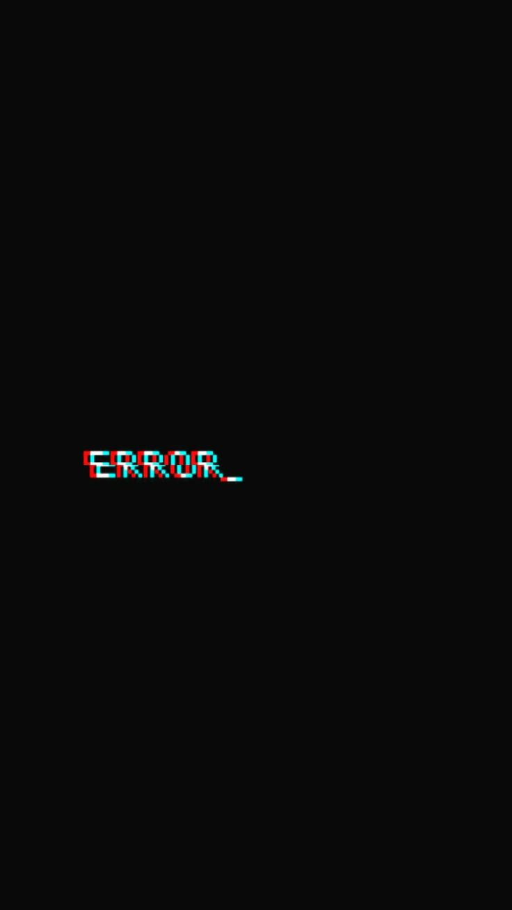 the word error is shown in red and blue on a black background with an arrow