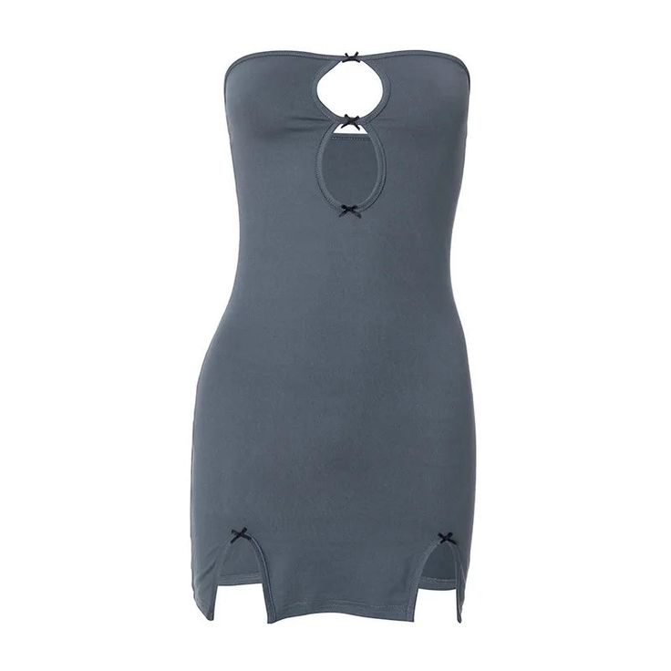 Introducing the Hollow Out tube Mini Dress, a stylish and versatile addition to your wardrobe. Made with expertly crafted cutouts, this dress offers a sleek and unique look perfect for any occasion. Made for comfort and charm, this dress is a must-have for any fashion-forward individual. Elasticity: Slight Strech Sleeve Style: Strapless Fabric Type: POLYESTER Fit Type: slim fit Strapless Material: POLYESTER Type: Pullover - mini dress Body Size Size S M L EU 34-36 38-40 42-44 RUS 44 46 48 AU/UK Stretch Halter Neck Mini Dress With Cutout, Halter Neck Cutout Mini Dress For Club, Stretch Cutout Backless Bodycon Dress, Chic Stretch Mini Dress With Hollow Out Details, Strapless Stretch Dress With Cutout Details, Strapless Stretch Dress With Cutout, Fitted Strapless Dress With Hollow Out, Stretch Bodycon Dress With Cutouts For Club, Fitted Halter Neck Mini Dress With Cutout