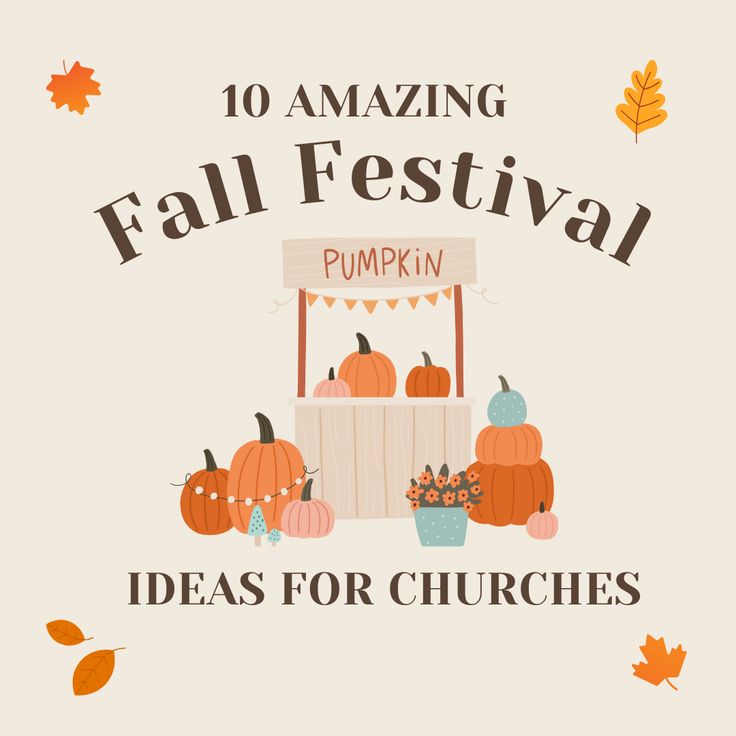 an autumn festival with pumpkins for churches