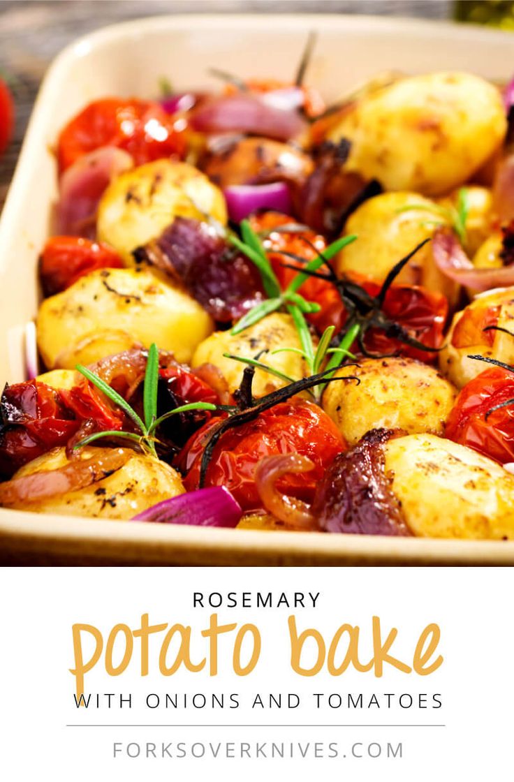 rosemary potato bake with onions and tomatoes