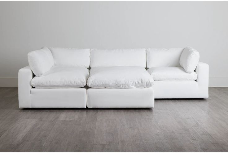 Restoration Hardware Cloud Sectional, Corner Chairs, White Sectional, Purple Mattress, Relaxing Space, Bumper Sectional, Bedding Basics, Corner Chair, Luxury Homes Dream Houses