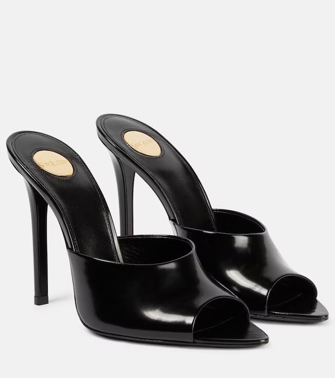 Saint Laurent for Women | Mytheresa Heels And Sneakers, Parisian Aesthetic, Black Mules, Strappy Stilettos, Ashley Olsen, Shoe Inspo, Saint Laurent Shoes, Stiletto Sandals, Kate Winslet