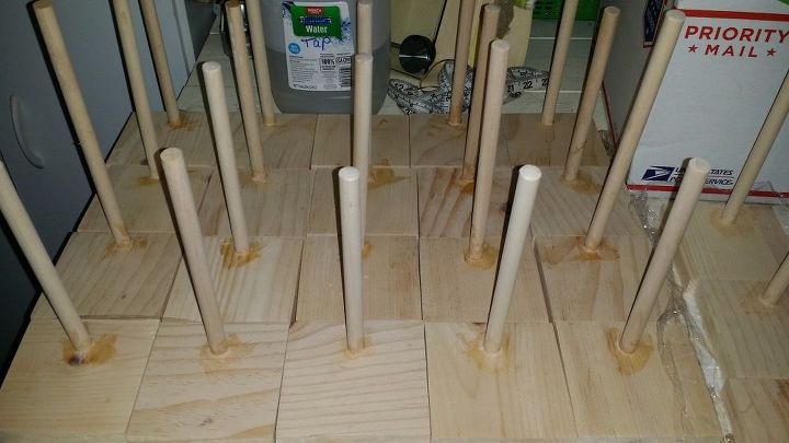 several baseball bats are lined up on the floor