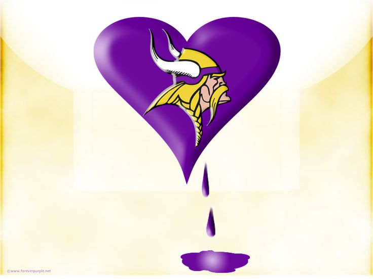 a purple heart with a minnesota football helmet on it