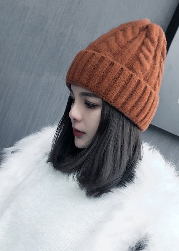 Boho Caramel Warm Cotton Knit Bonnie Hat Warm Bonnet Cap For Fall, Warm Solid Color Bonnet For Fall, Warm Fall Bonnet Cap, Warm Fall Hats One Size, Warm Bonnet For Fall, Warm Fall Hats, Brown Soft Knit Beanie For Fall, Soft Knit Bonnet For Fall, Fall Soft Knit Bonnet