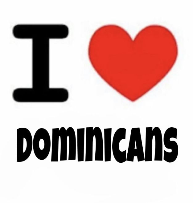 the word i love domnicans written in black and red